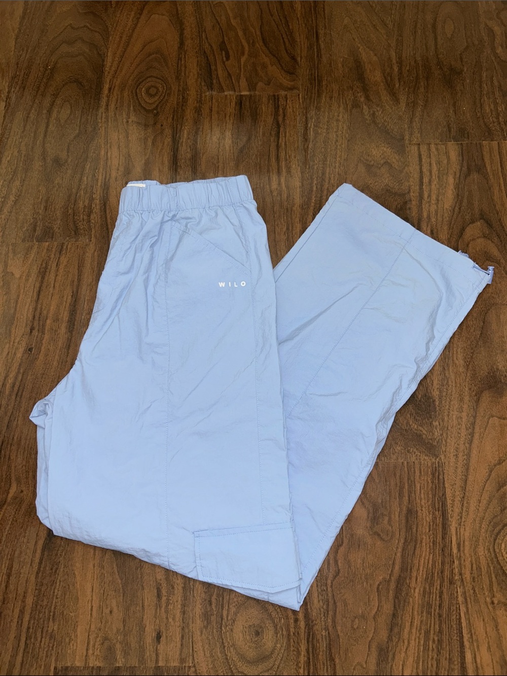 Wilo The Label Light Blue Cargo Parachute Utility Pants